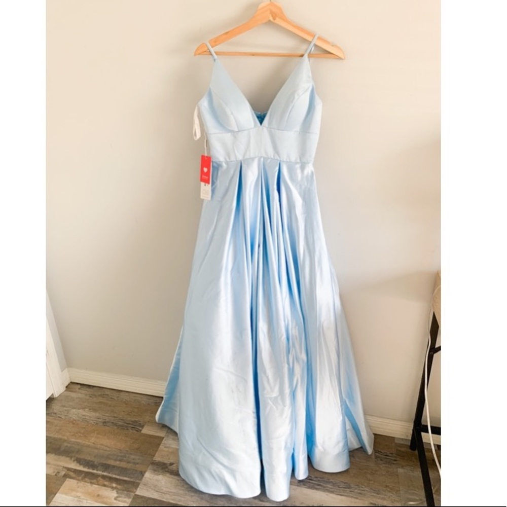 Baby blue prom dress